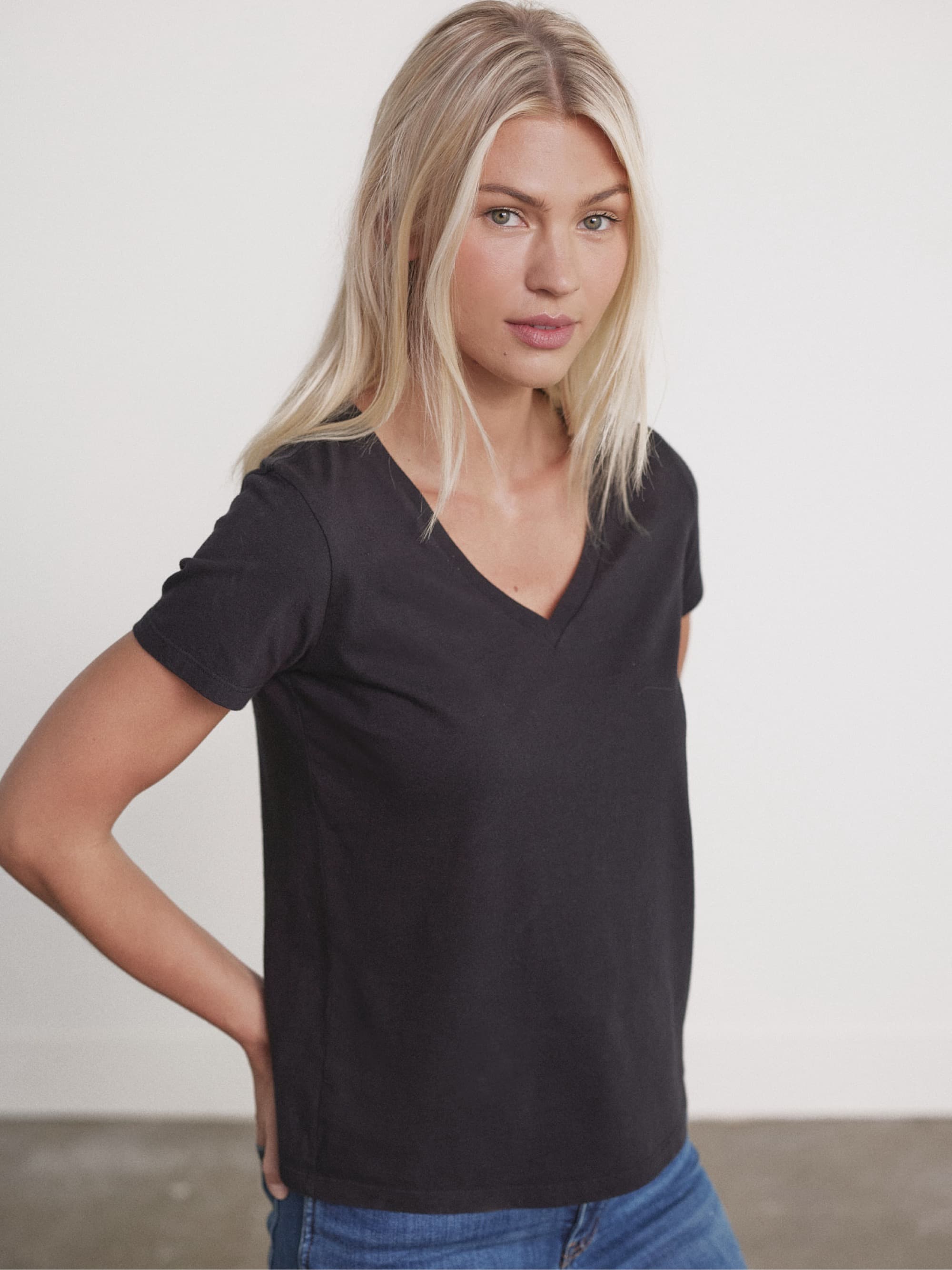 Women's Organic Cotton V Neck Tee Shirt - HASS® Apparel by Avocado