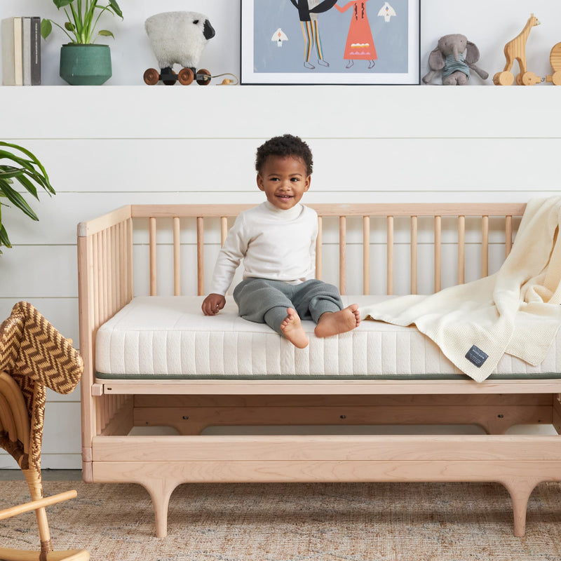 Natural Cotton Crib Mattress, Hybrid Crib & Toddler Mattress